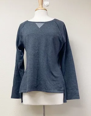 Champion Gray French Terry High Low Crewneck Sweatshirt Women’s XL thumbnail 1
