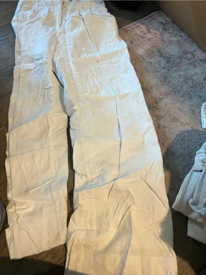 Abercrombie White Wide-Leg Women's Pants thumbnail 9