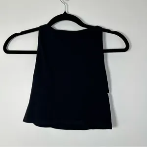 Free People Intimately Women’s Black Cropped Tank Low Sides Size XS/S thumbnail 2