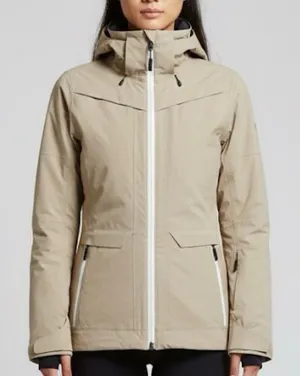 NWT!! KJUS Seduction Waterproof 2 Layer Shell Ski Jacket Size Small US 4 / EU 36 Tan thumbnail 1