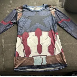 Captain America jersey size large costume Blue thumbnail 1