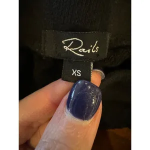 Rails Pants Women XS Black Velvet‎ Tie Oakland Black Flocked Cobra Joggers thumbnail 8