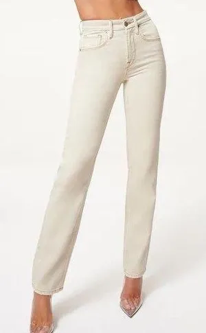Good American 90s icon jeans in bone thumbnail 1