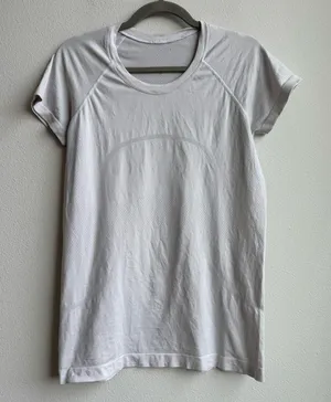 Lululemon Swiftly Tech Short Sleeve Crew White Size 10 Size Medium thumbnail 1