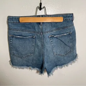 Pacsun Women's Size 29 High Rise Festival Short Medium Wash Cut Off Denim Cotton thumbnail 4