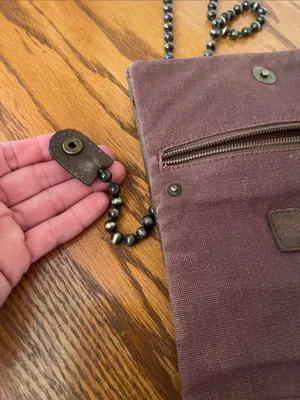 Free People Brown Leather Crossbody with Ball Chain thumbnail 5