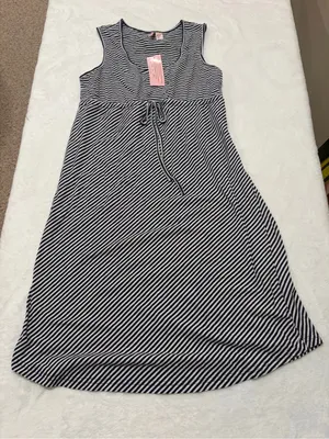 NWT Rumor Has It Striped Sleeveless Maternity Dress - Large thumbnail 1