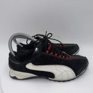 PUMA Vintage Y2K Speedcat Black Red Suede‎ Embossed Sneakers Size Women's 6.5 thumbnail 2