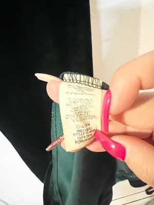 The Vintage Shop Velvet Spaghetti Strap Slip Dress in Deep Green thumbnail 7
