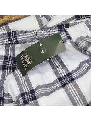 NWT Wild Fable Wide-Leg Mid-Rise Elastic Waist Pajama Pants Plaid Blue 2X thumbnail 5
