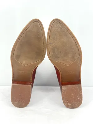 Crown Vintage Tolana2 Brown Leather Block Heel Chelsea Ankle Boots Booties 7.5 thumbnail 7
