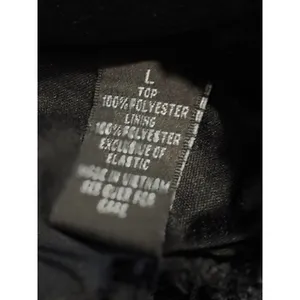 ALYX Black Chiffon Lined Blouse Size L Smocked 3/4 Wide Sleeves Faux‎ Buttons thumbnail 7