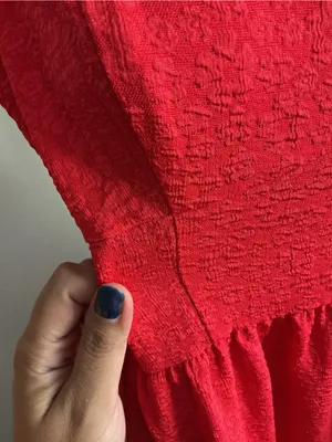 Chelsea28 Red Textured Tiered Midi Dress Size S thumbnail 10