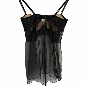 Victoria’s Secret Bustier Babydoll Top Goth Y2K Dark Romantic Whimsygoth 34C thumbnail 7