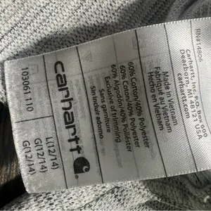 Carhartt Pullover hoodie large gray white Heather thumbnail 3