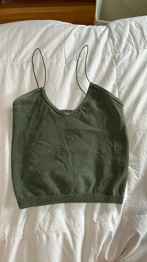 Free People Sparkly Green Tank thumbnail 1
