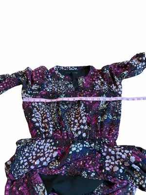 White House | Black Market long sleeve floral mini dress thumbnail 3