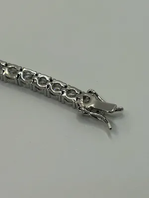 Real Silver 5mm Tennis Bracelet Moissanite VVS1 D Mens Iced 8 Inch High Quality thumbnail 7
