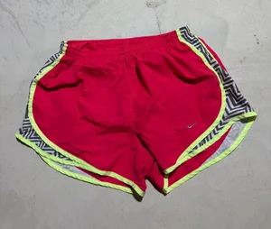 Nike Women’s Hot Pink Running Shorts with Neon Trim large thumbnail 1