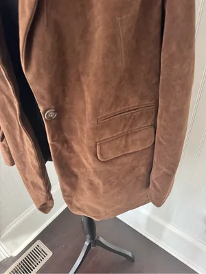 NWT Free People Paper Cut Vegan Suede Blazer ~ Brown Bear ~ Size Medium thumbnail 8