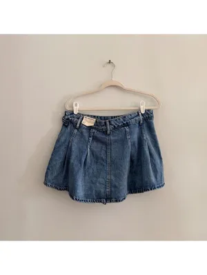 We The Free Stephie Denim Skort in Bella Blue thumbnail 6