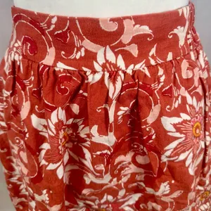 Loft fiesta floral linen blend skirt with pockets size XS thumbnail 2