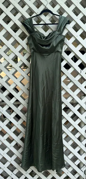 Birdy Grey Satin Formal Maxi Dress thumbnail 1