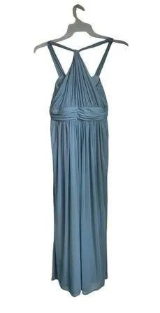 Birdy Grey Kiko halter Formal fairy bridesmaid dress Mesh dusty blue size medium thumbnail 1