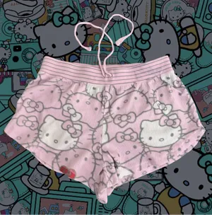Hello Kitty Sanrio Pink Lounge Shorts Small  thumbnail 1