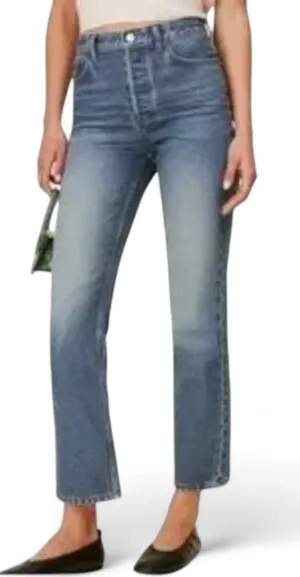 Reformation Hanna Mid Rise Jeans Blue Relaxed Straight 90s Vintage Fit Denim 26 thumbnail 1