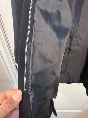 Gallery Black Button-Front Trench Coat Size S thumbnail 10
