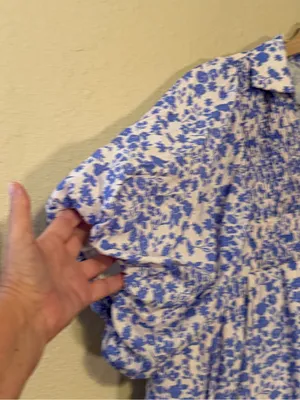 ENTRO puff sleeve midi dress Size XL thumbnail 3