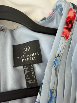 NWT Adrianna Papell Floral Print V-Neck Maxi Dress Size 8 thumbnail 13