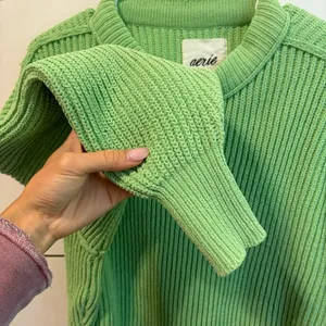 Aerie Beyond Chenille Sweater Green thumbnail 4