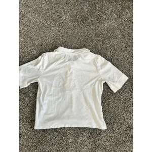 Banana Republic white short-sleeve button henley shirt M thumbnail 9