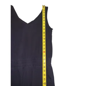 Pact Jumpsuit Medium Black Organic Cotton V-Neck Sleeveless Casual‎ Minimalist thumbnail 11