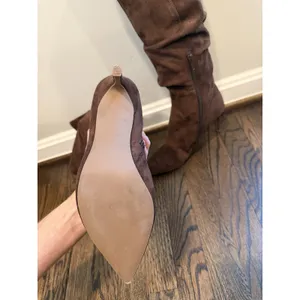 Open Edit Ariana Pointed Toe Knee High Brown Sz 8 NEW thumbnail 11