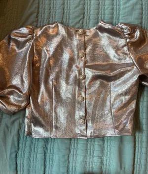 Zara Metallic Silver Top thumbnail 2