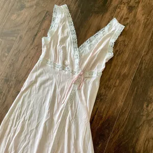 Vintage Faux Wrap Nightgown Pink Size M thumbnail 3