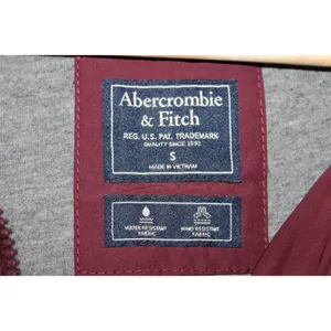 Womens Abercrombie & Fitch Burgundy Red Pink Puffer Coat Ski Snow Jacket Size S thumbnail 3