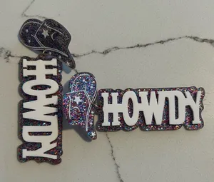The cutest howdy earrings 🤠 White thumbnail 1