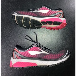 Womens Brooks‎ Ghost 10 Cloud Cushion Athletic Running Shoes Size 7.5 Black Pink thumbnail 12