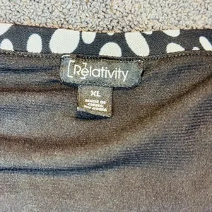 255 | Relativity Polka Dot Mesh Mini Skirt Black White Women XL‎ thumbnail 3