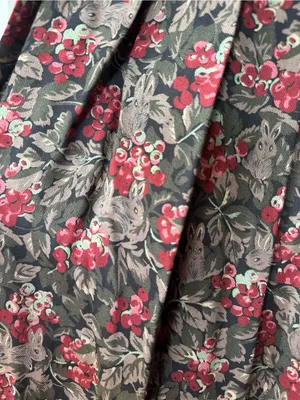 Vintage Susan Bristol Floral Pleated Maxi Skirt in Olive and Berry Size 8 thumbnail 4