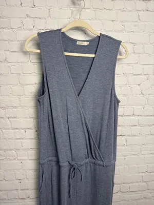 Barefoot Dreams Malibu Collection XL blue gray romper jumpsuit loungewear chic thumbnail 3