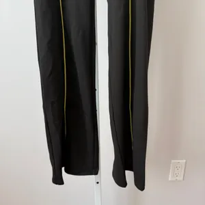 I.AM.GIA sz S Lucid Pant Black Neon Yellow Cut Out Strappy Flare‎ Rave Y2K thumbnail 4