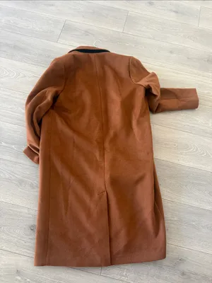 Rachel Zoe Double-Breasted Rust Brown Wool Pea Coat thumbnail 6