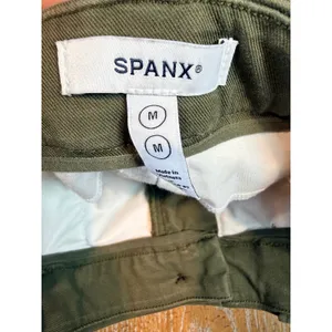 SPANX Stretch Twill‎ Cropped Wide Leg Pant Green Size Medium thumbnail 5