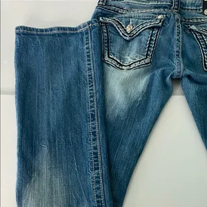 Miss Me Boot Cut Jeans with Contrast Stitching. 28. JS5014B32. Color Med: 52 thumbnail 6