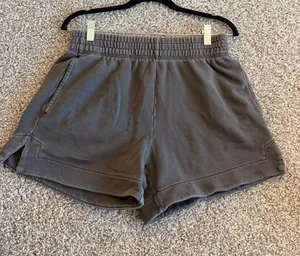 aerie Olive Gray Athletic Lounge Shorts thumbnail 1